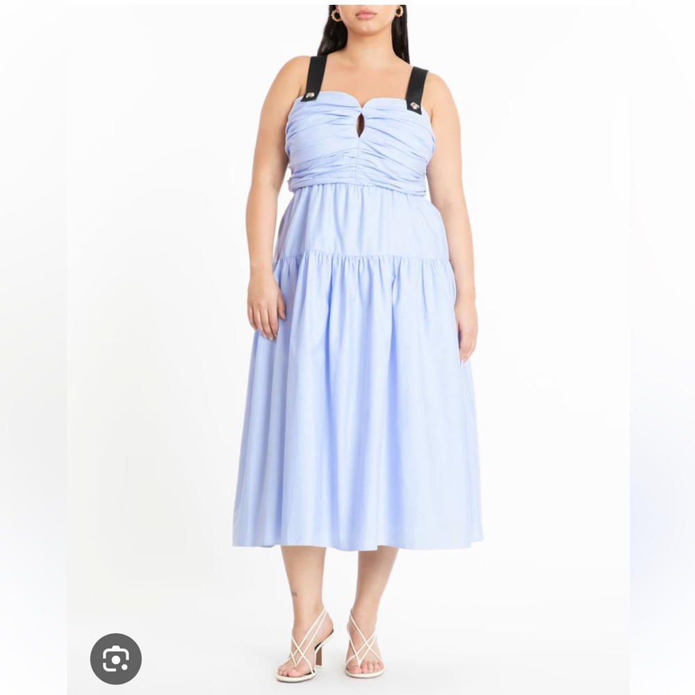 NWT TANYA TAYLOR
Jenna Ruched Sweetheart Midi Dress 22